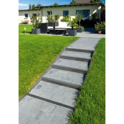 Hot Lusit Rasenbord 6x25x100cm anthrazit einseitiggefast