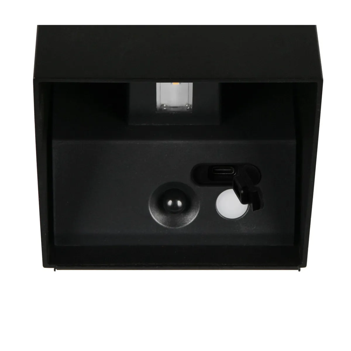 Clearance Reality LED Wandleuchte GENIE schwarz eckig