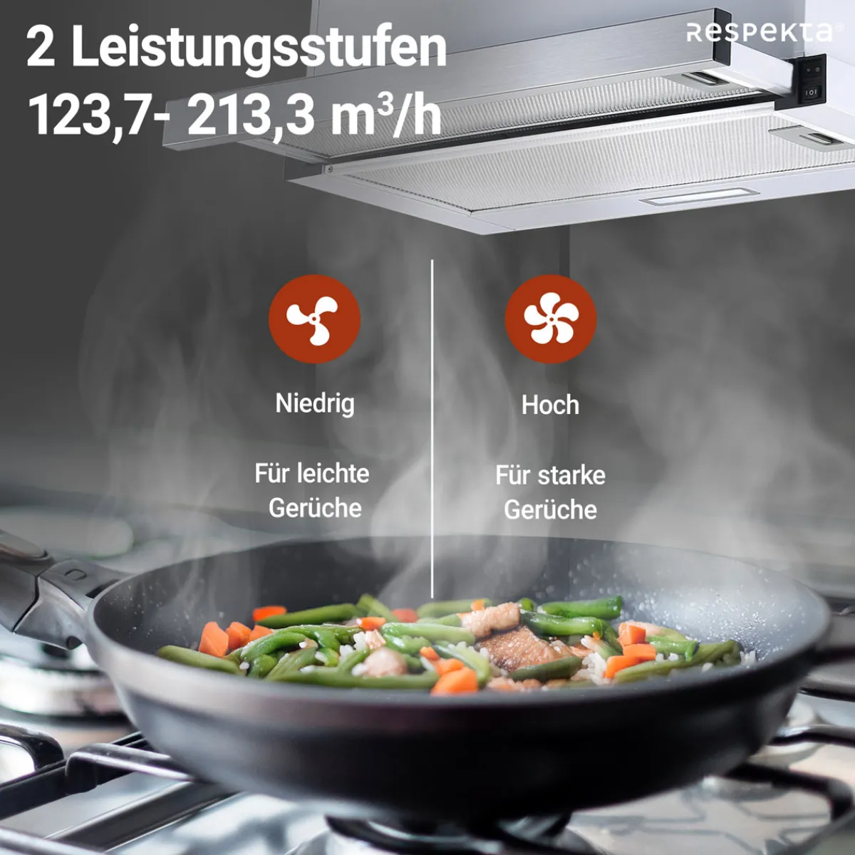 Hot Respekta Dunstabzugshaube CH4138IXCEdelstahl_weiß