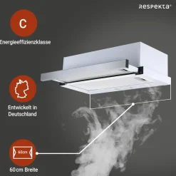 Hot Respekta Dunstabzugshaube CH4138IXCEdelstahl_weiß