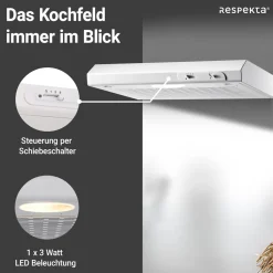 Clearance Respekta Dunstabzugshaube DH520WL weiss