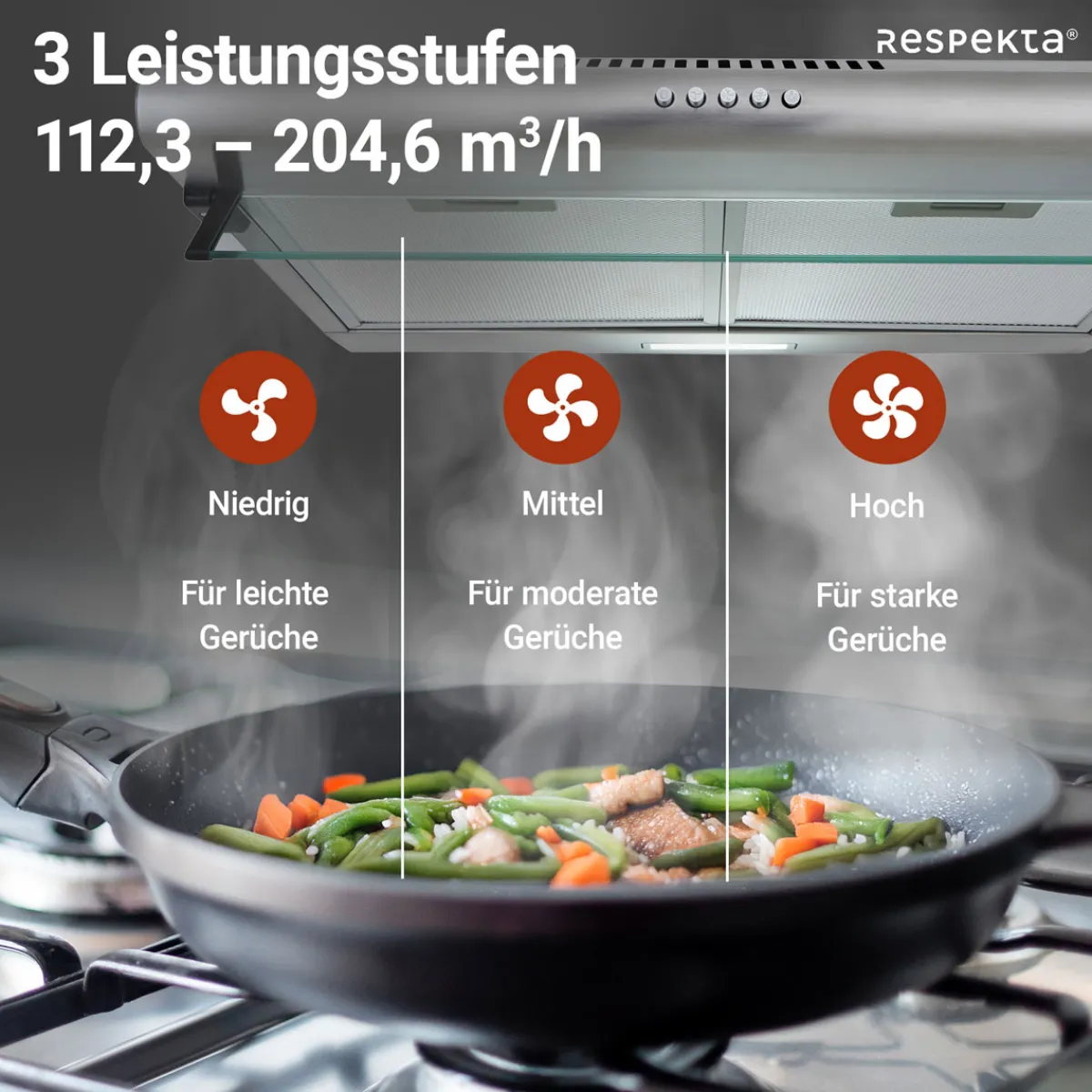 Discount Respekta Unterbauhaube CH1259IXCNEdelstahl, 60 cm, EEK C