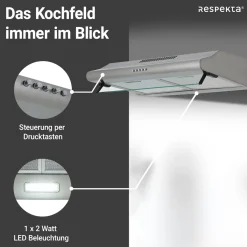 Discount Respekta Unterbauhaube CH1259IXCNEdelstahl, 60 cm, EEK C
