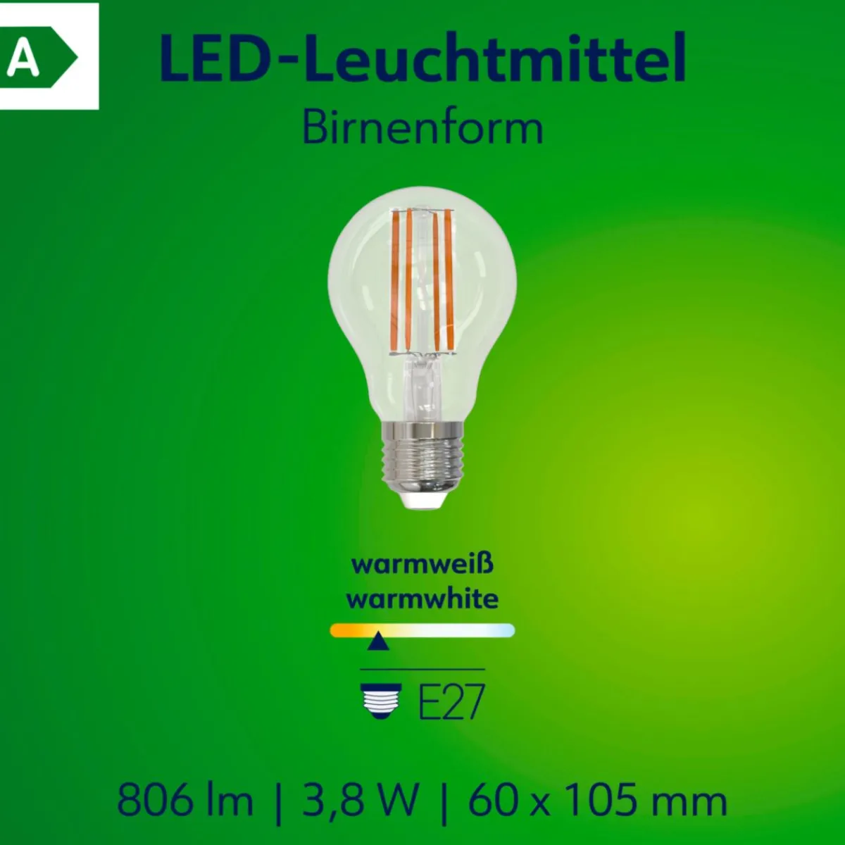 Discount Müller-Licht Retro LED Birne EEK A E27E27 60W 806lm 2700K