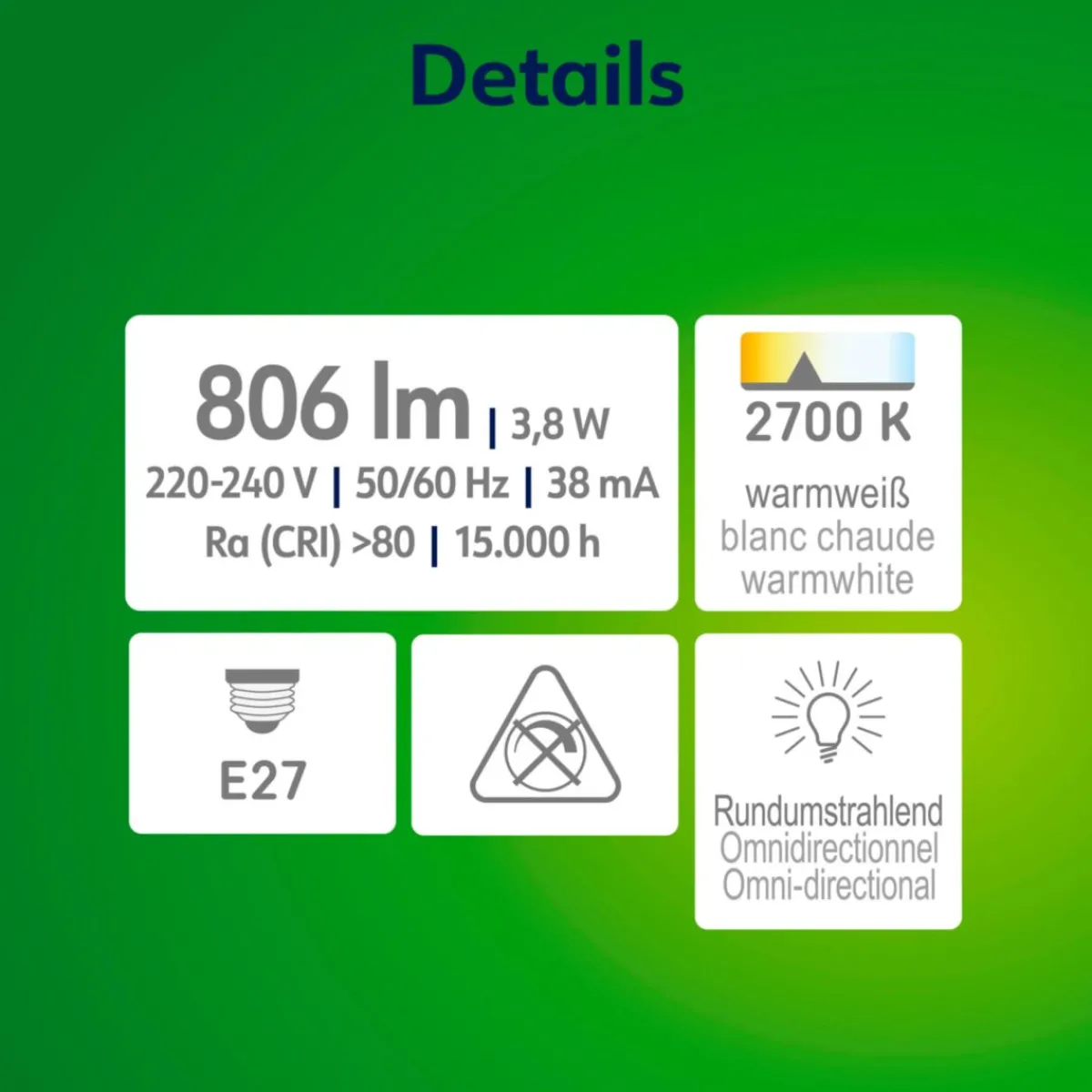 Discount Müller-Licht Retro LED Birne EEK A E27E27 60W 806lm 2700K