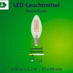Clearance Müller-Licht Retro LED Kerze EEK A E14E14 40W 470lm 2700K