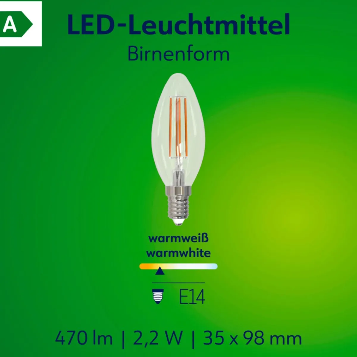 Clearance Müller-Licht Retro LED Kerze EEK A E14E14 40W 470lm 2700K