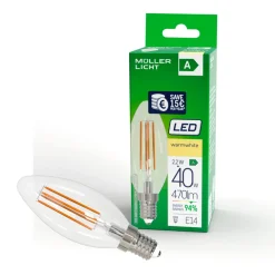 Clearance Müller-Licht Retro LED Kerze EEK A E14E14 40W 470lm 2700K