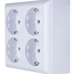 Clearance REV Ritter AP-Schalterprogramm PlanoLuxe weiß Steckdose 4-fach