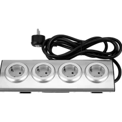 Discount REV Ritter Steckdosenleiste-Eckmontage 4fach inkl Flachstecker 2m