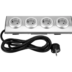 Discount REV Ritter Steckdosenleiste-Eckmontage 4fach inkl Flachstecker 2m