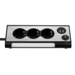 Discount REV Ritter USB-Steckdosenleiste Lightsocket 3fach 2xUSB 0,5W