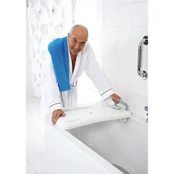 New Ridder Badewannen-Brett mit Haltegriff weiß