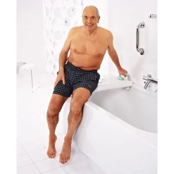 New Ridder Badewannen-Brett mit Haltegriff weiß