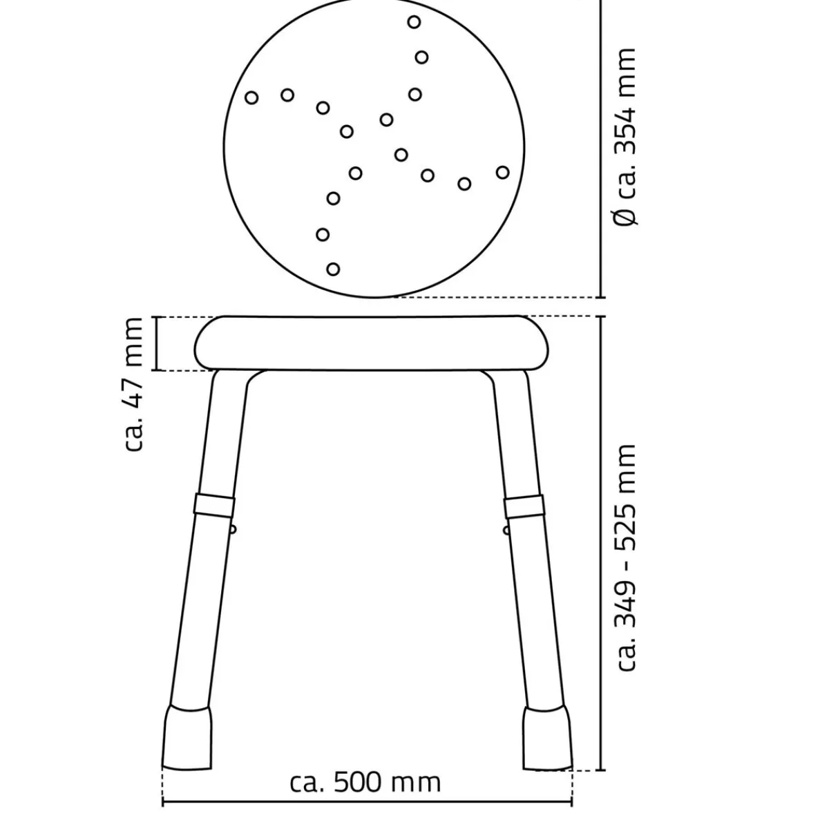Clearance Ridder Bad-Hocker höhenverstellbar Go
