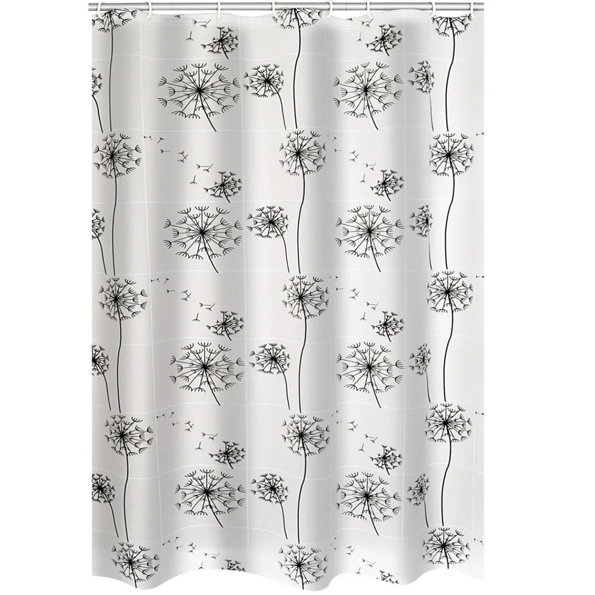 Clearance Ridder Duschvorhang Moonflower Folie 180 x 200 cm schwarz