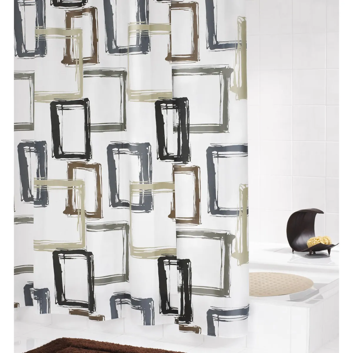 Discount Ridder Duschvorhang Pattern Folie 180 x 200 cm