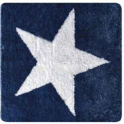 Discount Ridder Teppich Star 55 x 50 cm weiß-blau Polyester-Microfaser