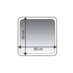 Best Ridder Vorleger Carl 55 x 50 cm beige Polyester
