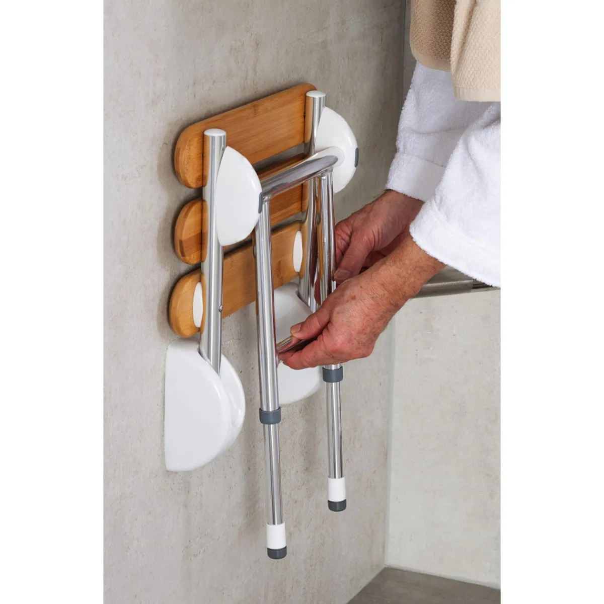 Ridder XL-Adapter für Duschklappsitz Pro chrom