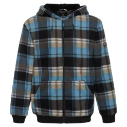 New Roadsign Herren Fleece Jacke mit Kapuze schwarz aqua Gr.M