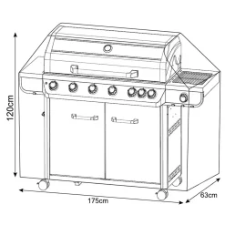 Best Rothmann Abdeckhaube für Gasgrillwagen XXL