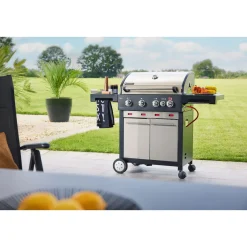 Best Rothmann Gasgrillwagen Oregon 4 TurboPlus, 4-Brenner mit SK