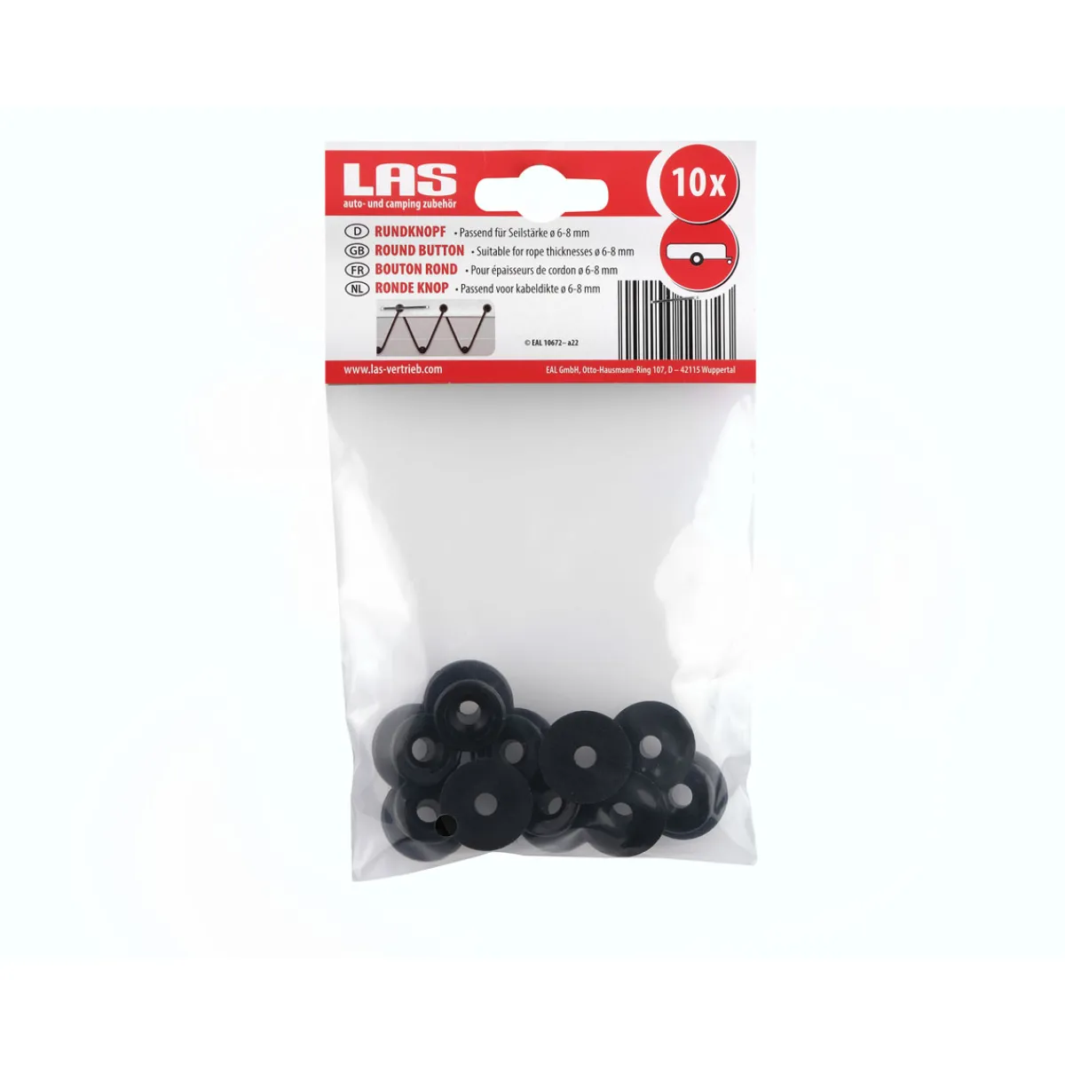 Rundkopf, 10 Stk. PVC schwarz