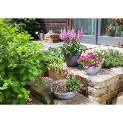 Hot Scheurich Blumentopf Country Star 270 cm Metallic grau