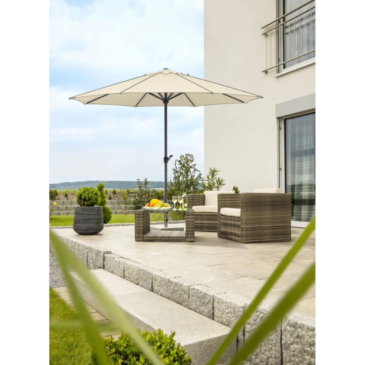 New Schneider Schirme Schirm Adria 8-teilig natur