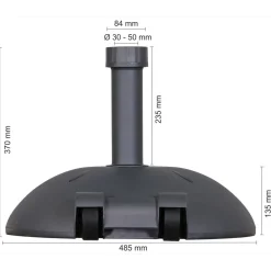 Best Schneider Schirme Beton-Schirmständer 40 kg halbrund anthrazit
