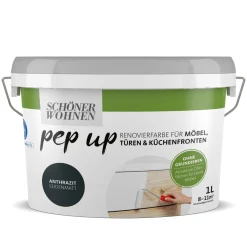 Best Schöner Wohnen Farbe pep up Anthrazit für Möbel Türen und Küchenfronten 1 L