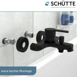 Online Schütte Badewannenarmatur Denver schwarz matt