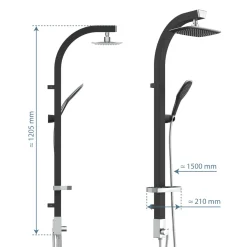 Sale Schütte Überkopfbrause-Set Madagaskar schwarz