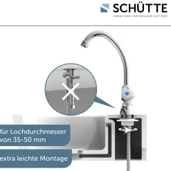 Hot Schütte Kaltwasser-Schwenkventil „Carneo“ chrom