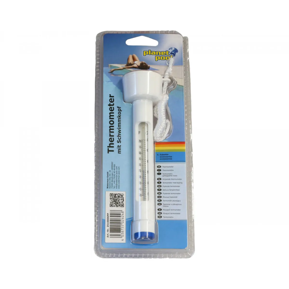 Online Schwimmkopf-Thermometer de Luxe