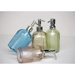 Discount Wenko Seifenspender Mod. Vetro, rund, rosa