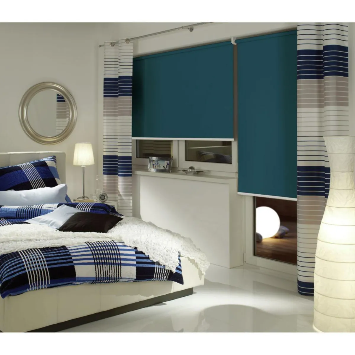 Clearance Gardinia Seitenzugrollo PG 3 122x180cm dunkelblau
