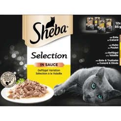 Hot Sheba Katzenfutter-Vorratspack Selection Geflügel Variation 12 x 85g