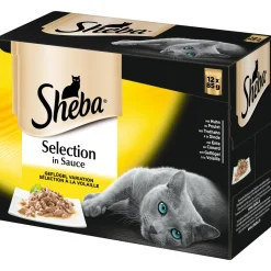 Hot Sheba Katzenfutter-Vorratspack Selection Geflügel Variation 12 x 85g
