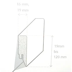 Discount Sockelleiste Topline 4 x 1,6 x 250 cm weiß