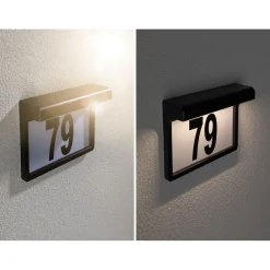 Clearance Paulmann Solar HausNr.-Leuchte Dayton II SchwarzIP44 3000K