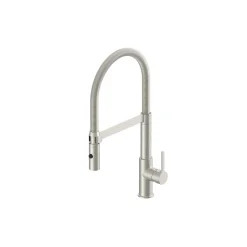 Best LENZ SP-Armatur ALUNA mit Geschirrbrause,schwenkbar, Keramikkar., Edelstahl-Optik