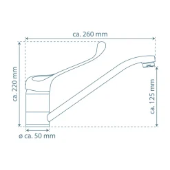 Clearance Schütte SP-Armatur Vital chrom mit Hygienegriffschwenkbar Kartusche mit keram.Dichtung
