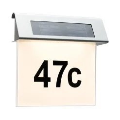 Best Paulmann Special Solar Hausnummernleuchte 0,2WEdelst./Weiss Edelstahl/Acryl IP44