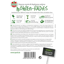 Hot Sperli Möhren-Radies-Kombination 2,5 m Saatband