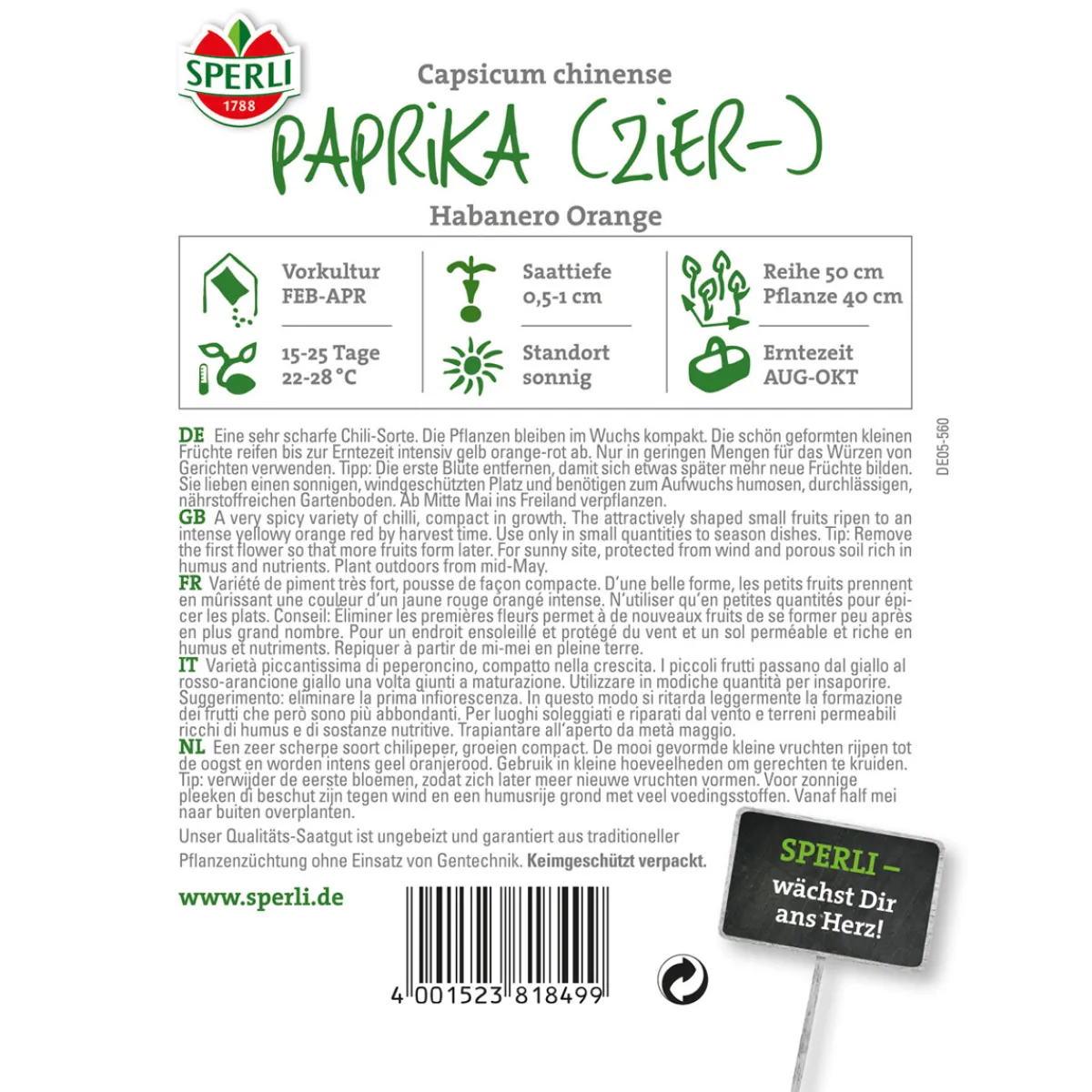 Discount Sperli Paprika ngs Hot Fire