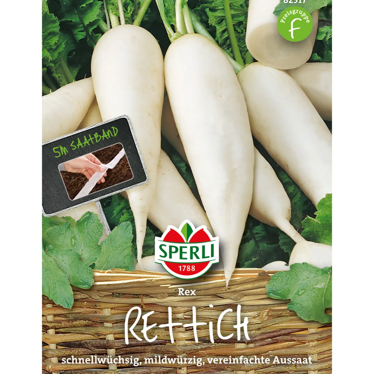 Sale Sperli Rettich Rex 5 m Saatband