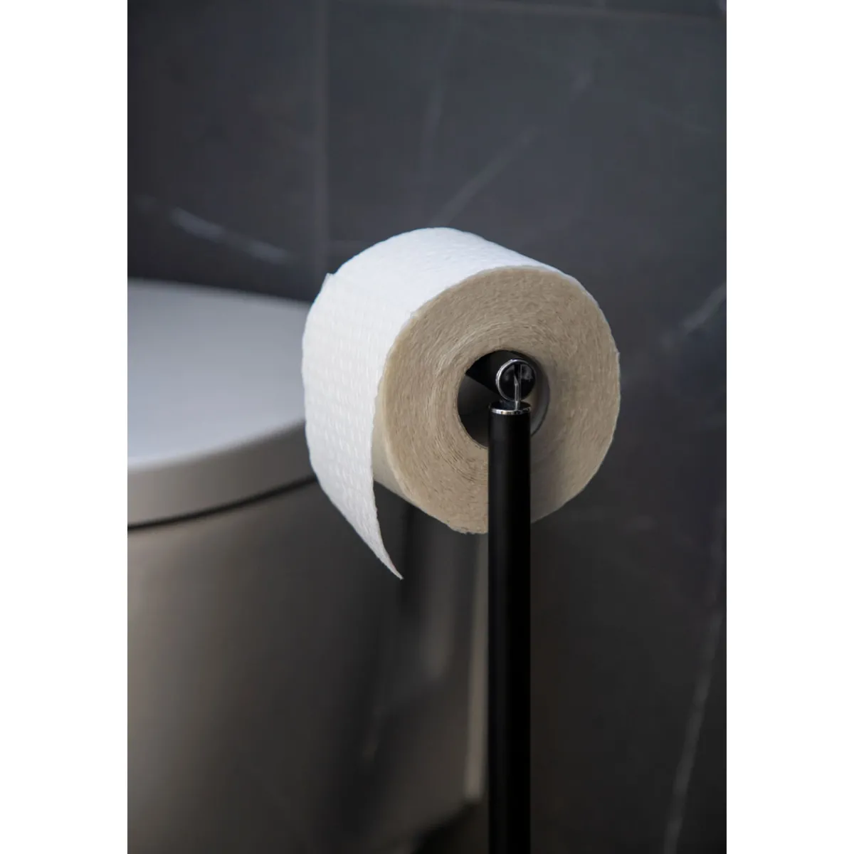 Wenko Stand Toilettenpapierh 2in1 schwarzmatt