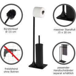 New Wenko Stand WC-Garnitur Hella, schwarz